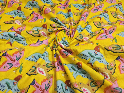 FABRIKANHA Pure Cotton Printed Multi-purpose Fabric