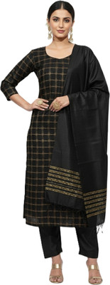 Luxury Silk Viscose Rayon Self Design Kurta with Jacket & Bottom Material
