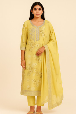 Rijak Creations Muslin Floral Print Salwar Suit Material