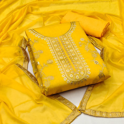 Peachmode Jacquard Self Design Salwar Suit Material