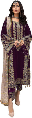 Usuwahifashion Georgette Embroidered Salwar Suit Material