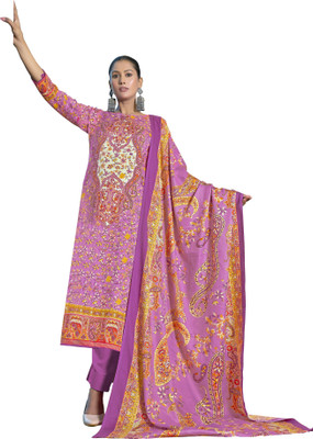 DRAVINAM Trends Wool Printed Salwar Suit Material