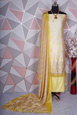 Dhruvil Impex Crepe Embroidered Kurta & Sharara Fabric