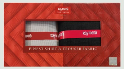 Raymond Cotton Blend Checkered, Self Design Shirt & Trouser Fabric