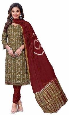 Deeptex Cotton Blend Geometric Print Salwar Suit Material