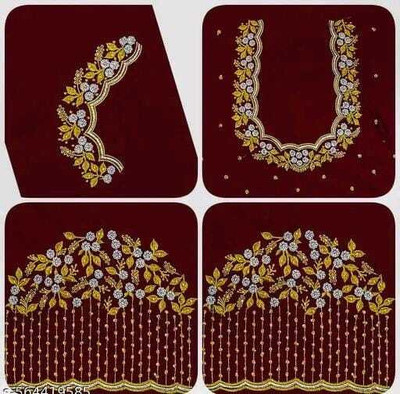 SIDDHI TRENDZ Art Silk Embroidered Blouse Material