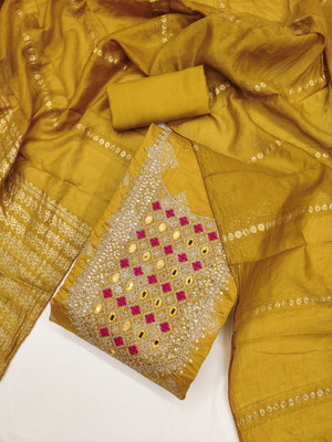 Divastri Chanderi Embroidered Salwar Suit Material