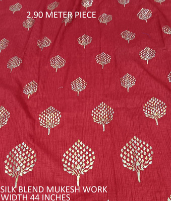 SATKAAR FASHIONS Silk Blend Embroidered Multipurpose Running Fabric