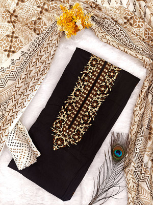 Zubeda Fashion Pure Cotton Embroidered, Printed Salwar Suit Material