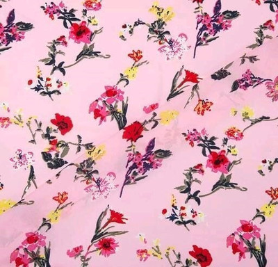 Zoognu Crepe Floral Print Kurta Fabric