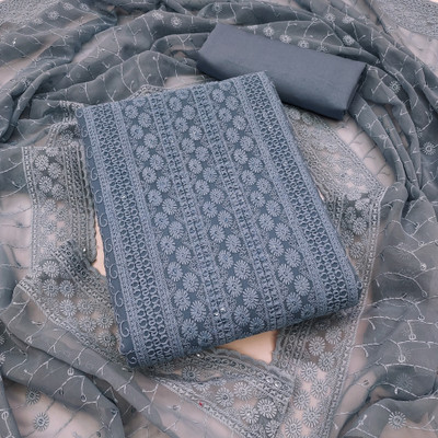 NEWHLSILKMILLS Pure Cotton Embroidered Salwar Suit Material