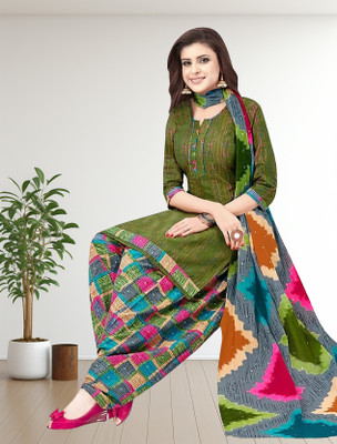 YASHIKA Crepe Printed Salwar Suit Material