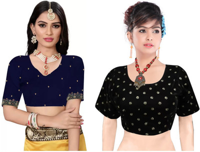 Durga Velvet Printed Blouse Material