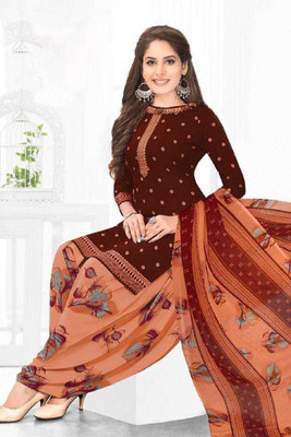 SIMPLYETHNIC Chanderi Embroidered Salwar Suit Material