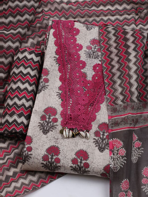 Meena Bazaar Cotton Blend Embroidered Salwar Suit Material