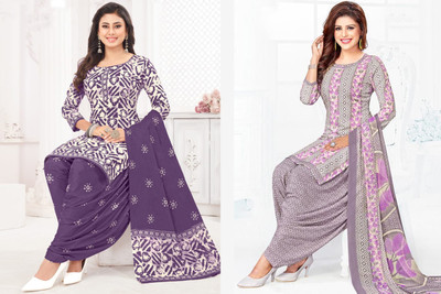 laxmi creation Crepe Embroidered Salwar Suit Material