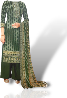 ANHAFASHION Wool Printed Kurta & Patiyala Material