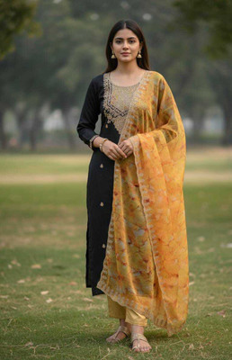 Chingaari Organza Embroidered Kurta Fabric