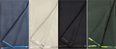 KUNDAN SULZ GWALIOR Cotton Blend Self Design Trouser Fabric