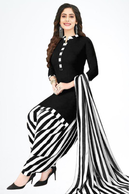 Wonaya Fab Crepe Self Design Salwar Suit Material