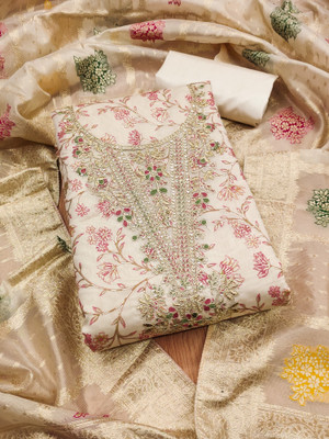 Divastri Chanderi Printed Salwar Suit Material