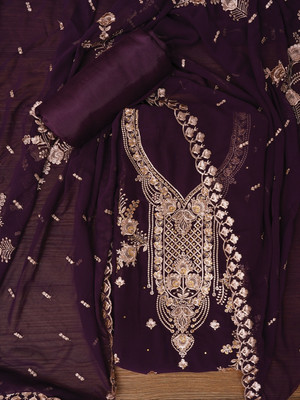 Jaipur Kurti Georgette Embroidered Salwar Suit Material