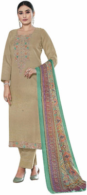 Soul Essence Wool Embroidered Salwar Suit Material