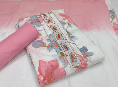 Shree paras creation Cotton Blend Printed Salwar Suit Material