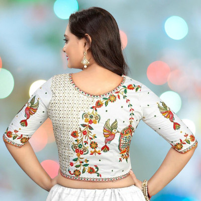 KCF Satin Self Design Blouse Material