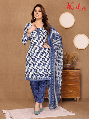 Kashvi Crepe Floral Print Salwar Suit Material