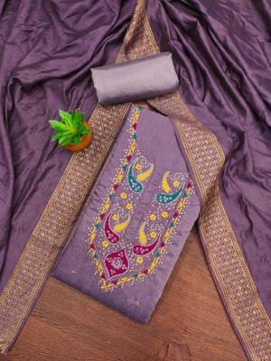 Jaipur Kurti Silk Blend Floral Print Salwar Suit Material
