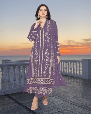 Dealbazaars Corporation Georgette Embroidered Salwar Suit Material