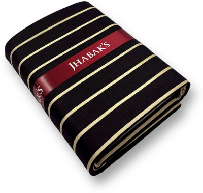 JHABAK'S Cotton Blend Striped Shirt Fabric
