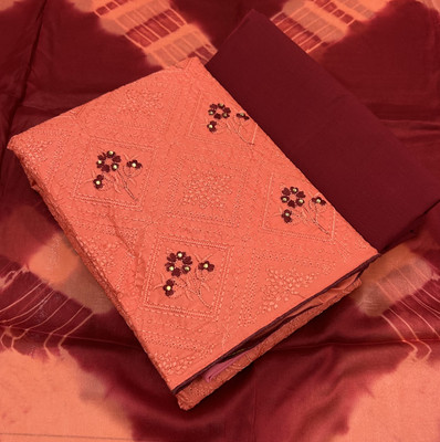 Ishika Creation Pure Cotton Embroidered Salwar Suit Material
