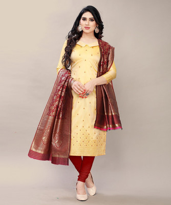 Krishiva Hub Jacquard Self Design Salwar Suit Material