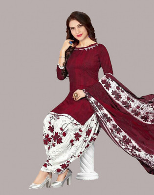 AYKA CLOTHINGS Crepe Printed Salwar Suit Material