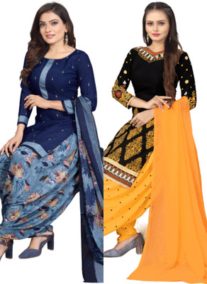 Threads Cotton Blend Printed Salwar Suit Material