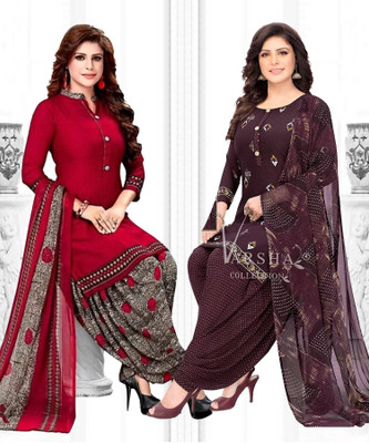 Aumki Crepe Printed Salwar Suit Material