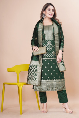 SHREE HARI FAB Art Silk Embroidered Kurta & Churidar Material