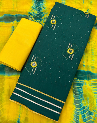 Ishika Creation Cotton Linen Dyed Salwar Suit Material