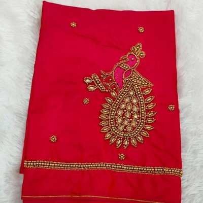 Peerless Art Silk Embroidered Blouse Material