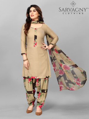 sarvagny clothing Crepe Printed Salwar Suit Material