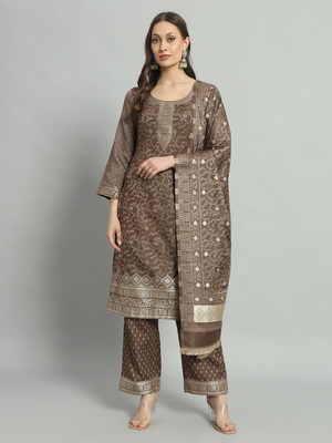 Safaa Wool Printed Kurta & Palazzo Material