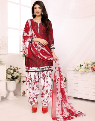 VERCO Crepe Solid Salwar Suit Material