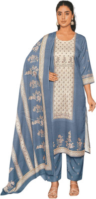 Soul Essence Wool Printed Salwar Suit Material