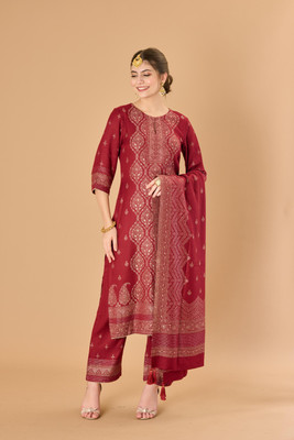 HouseOfCommon Wool Self Design Kurta & Palazzo Material