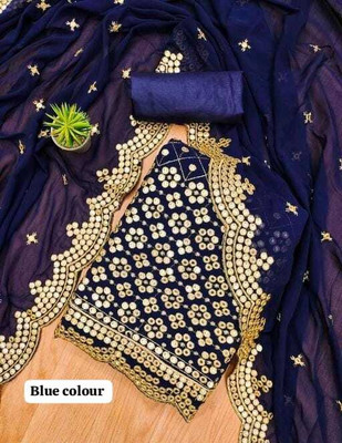 Stylebhawani Georgette Embroidered Salwar Suit Material