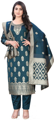 SAUMYA CREATIONS Art Silk Self Design Kurta & Churidar Material
