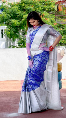 PRAMUKH Jacquard Self Design Blouse Material