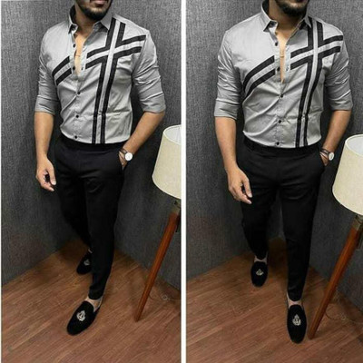 nilkanth creation Polycotton Striped Shirt & Trouser Fabric
